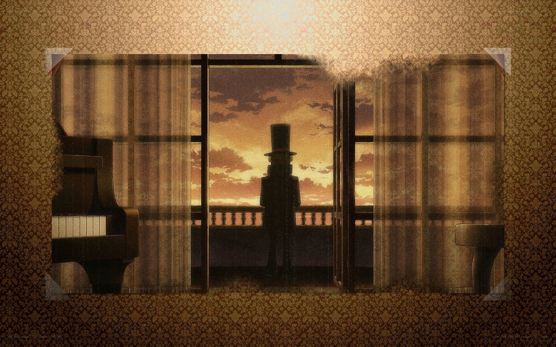silhouette at sunset on balcony