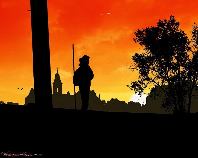 Silhouette at sunset