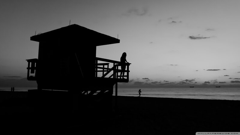 Silhouette at the beach