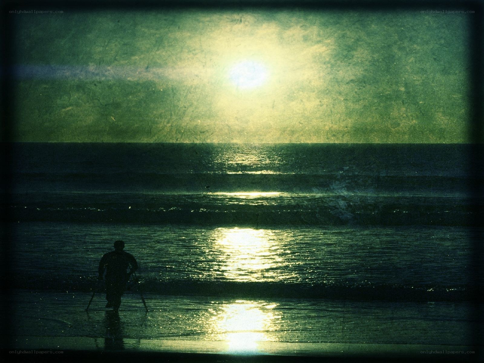 Silhouette at the beach