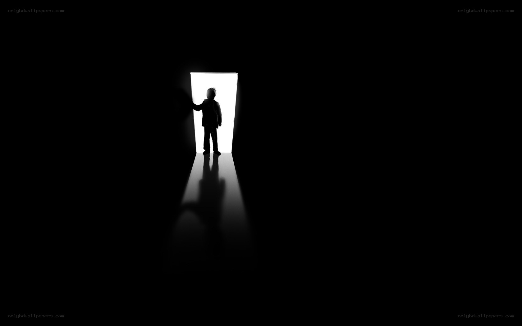 silhouette at the doorway