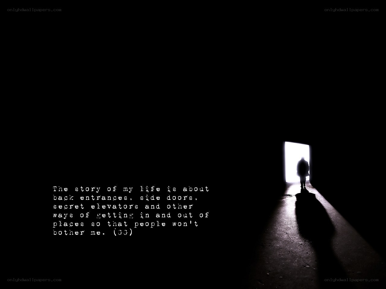Silhouette at the doorway