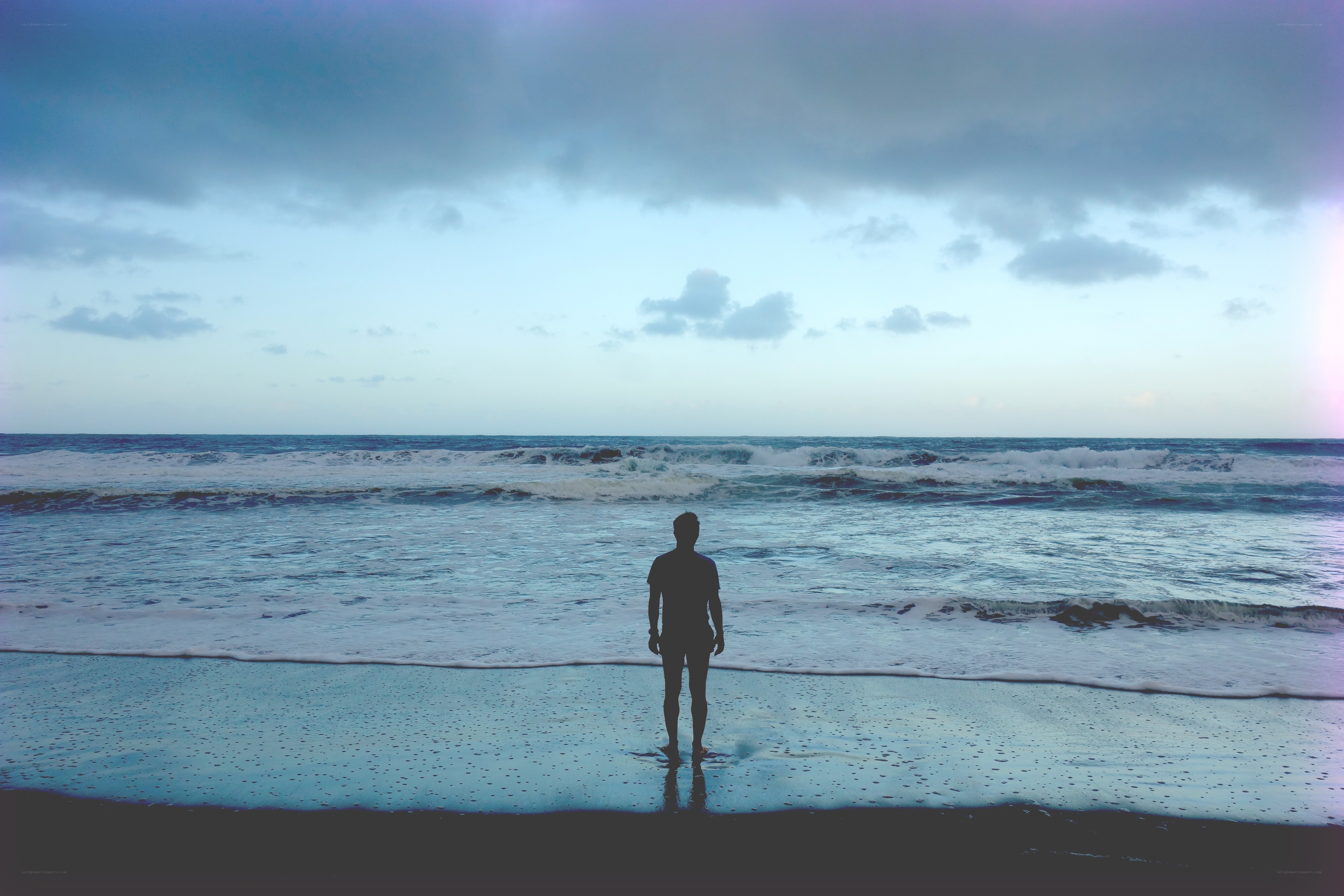 Silhouette at the shoreline