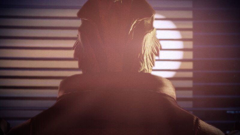 silhouette at window