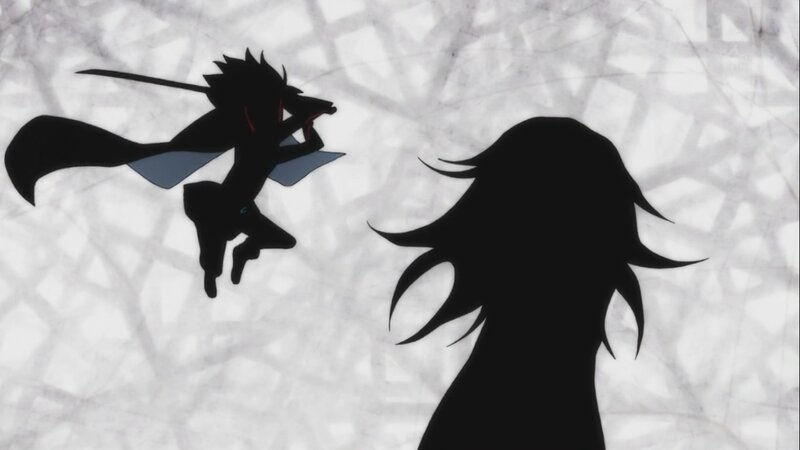 silhouette battle scene