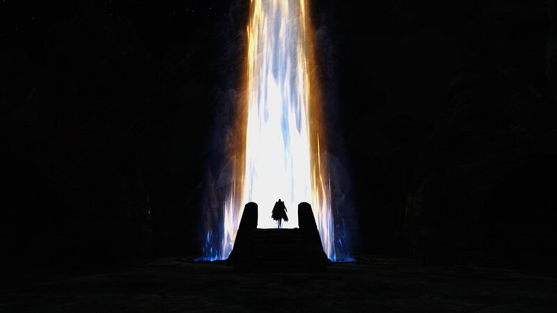 Silhouette Before Light Beam
