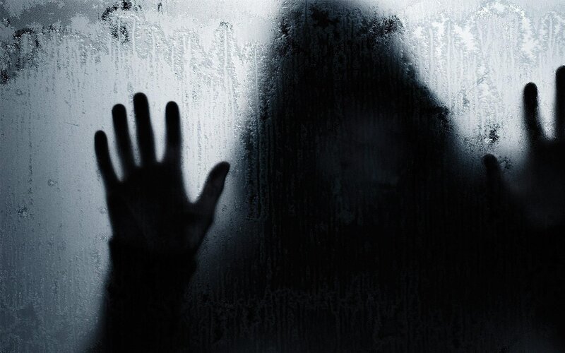 Silhouette Behind Frosted Glass — Black