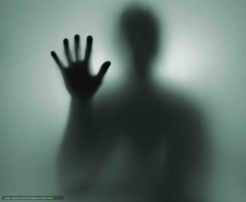 silhouette behind frosted glass