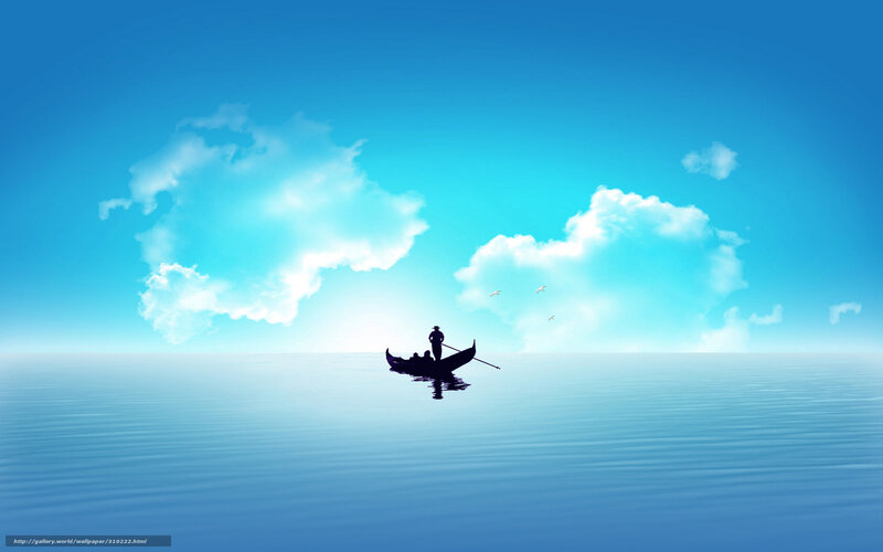 Silhouette boat on calm sea