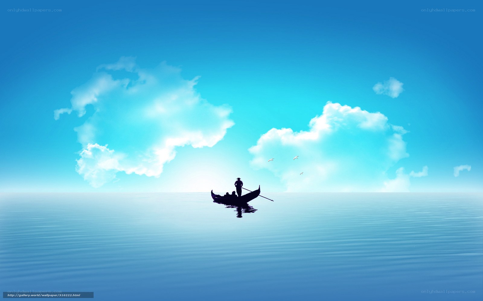 Silhouette boat on calm sea