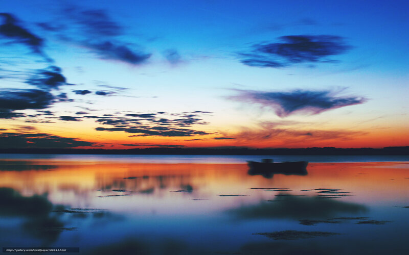 Silhouette Boat on Water