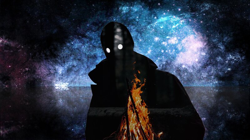Silhouette by Campfire