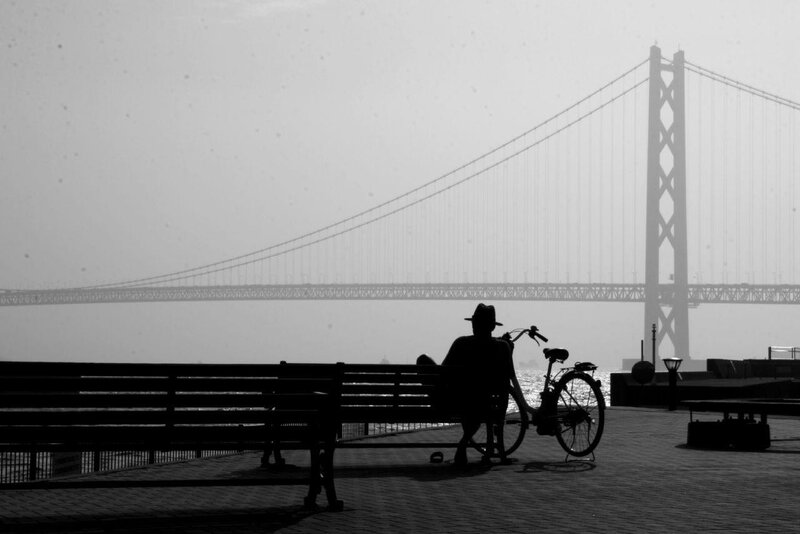 Silhouette by the bridge
