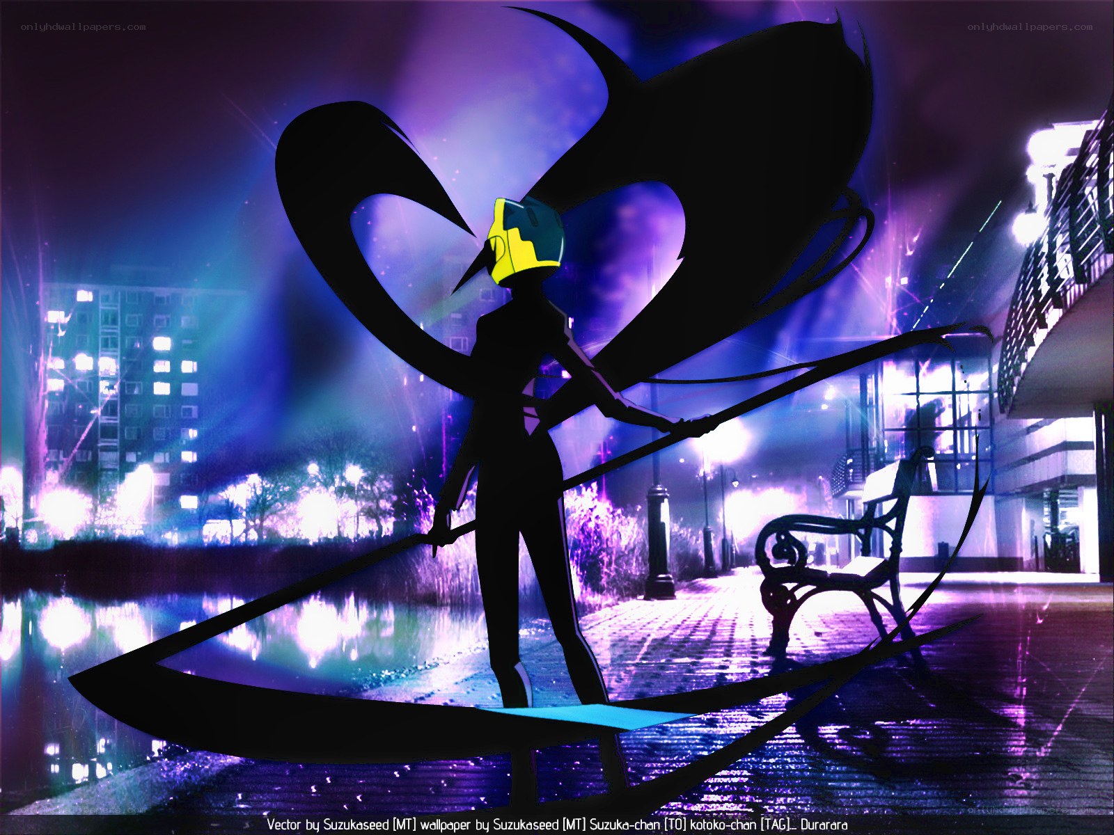 Silhouette character at night