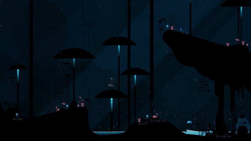 Silhouette Character in Forest