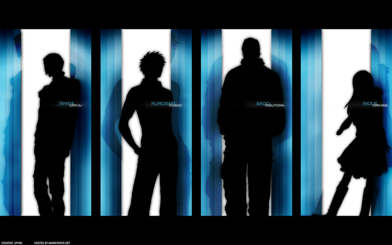 Silhouette characters from anime