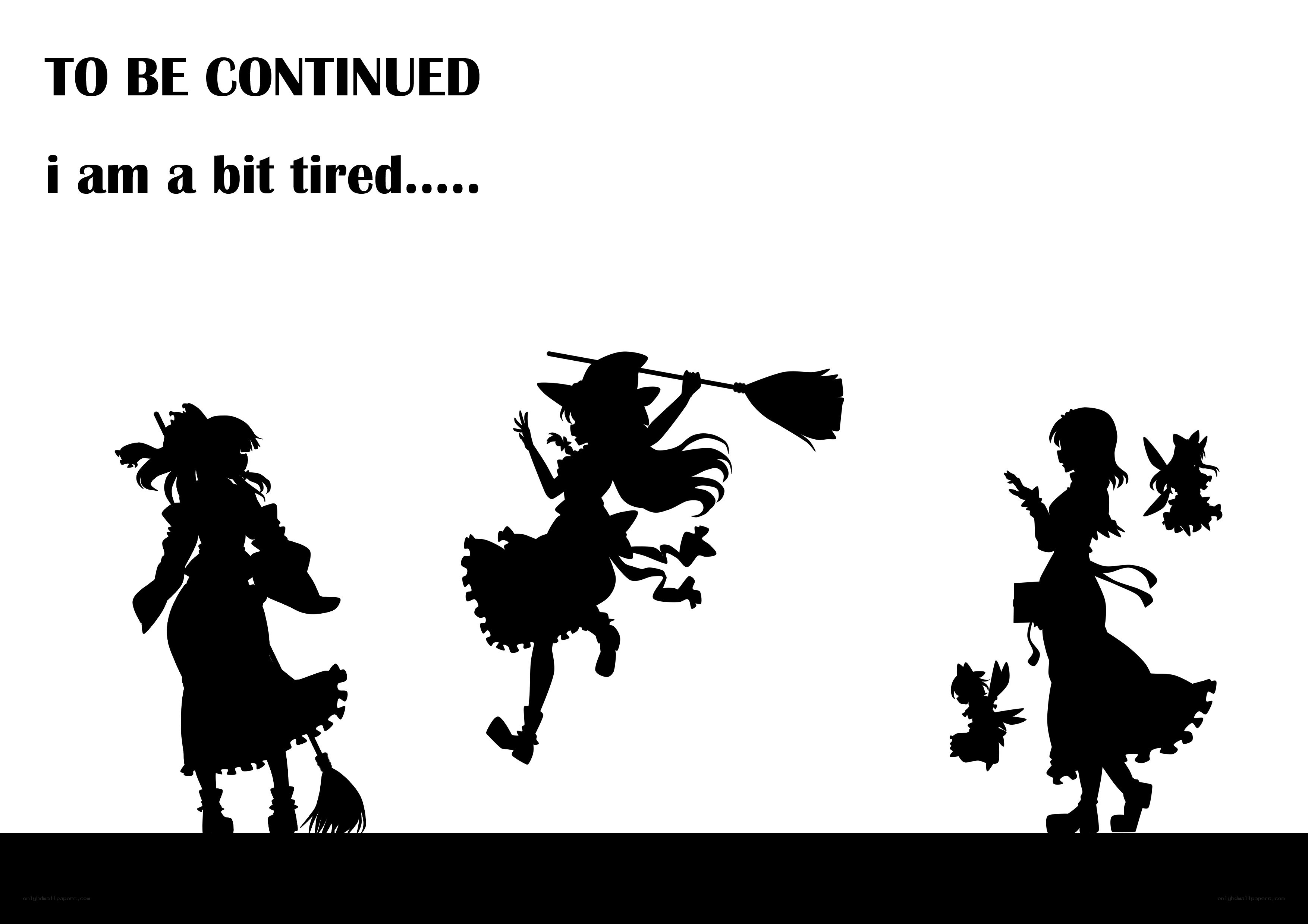 Silhouette characters on a white background