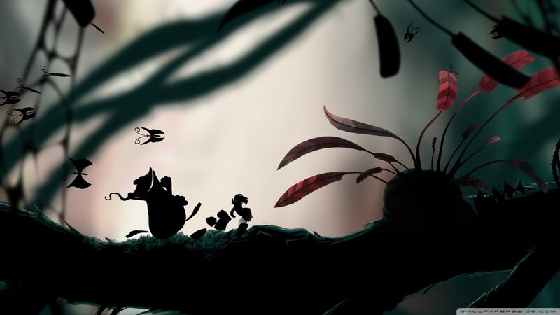 Silhouette Characters on Branch