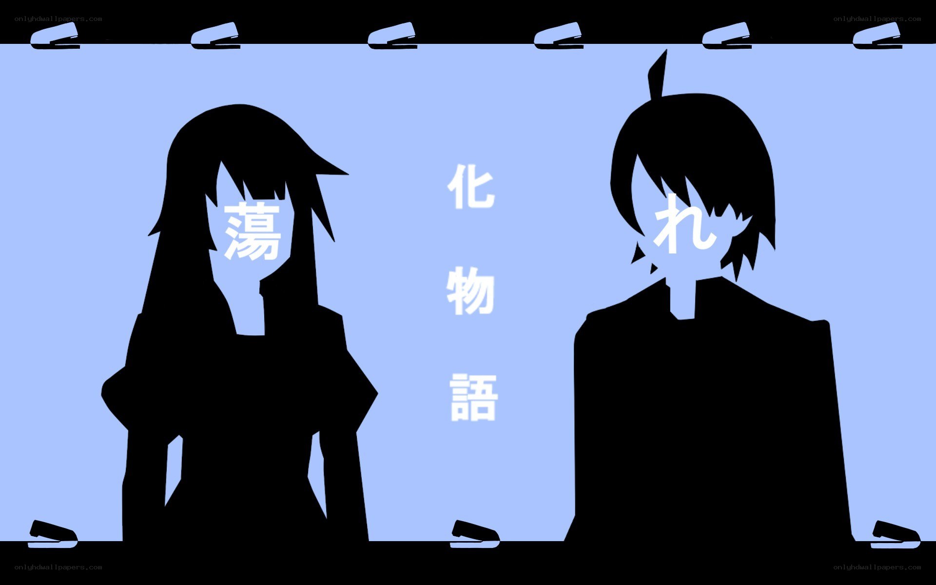 Silhouette characters with Japanese text