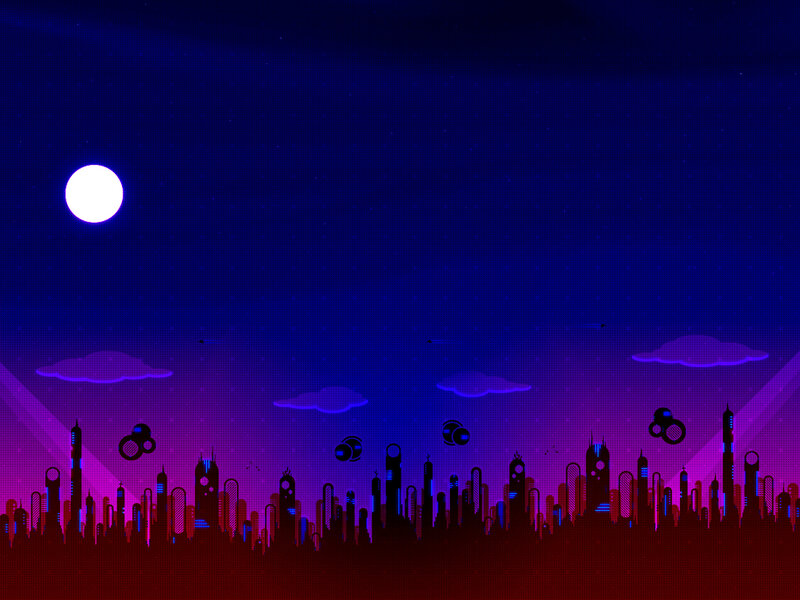 Silhouette City Skyline