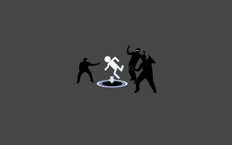 Silhouette combat scene