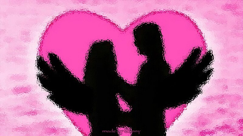 Silhouette Couple Hugging