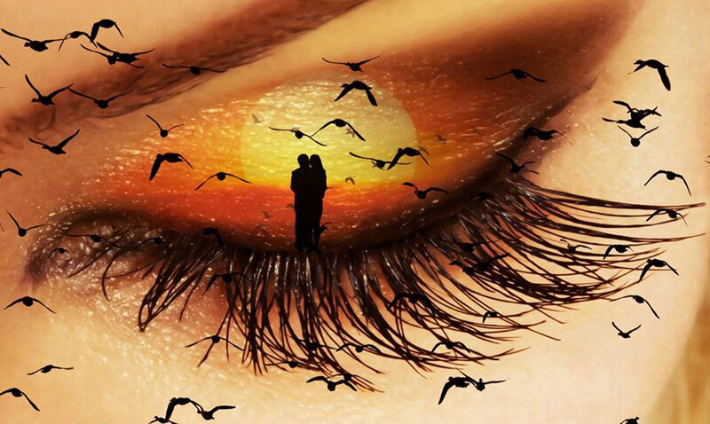 Silhouette Couple in Eye
