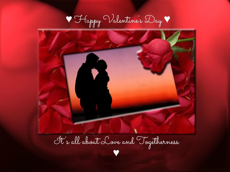 Silhouette Couple Kissing — Red, Romantic, Sunset