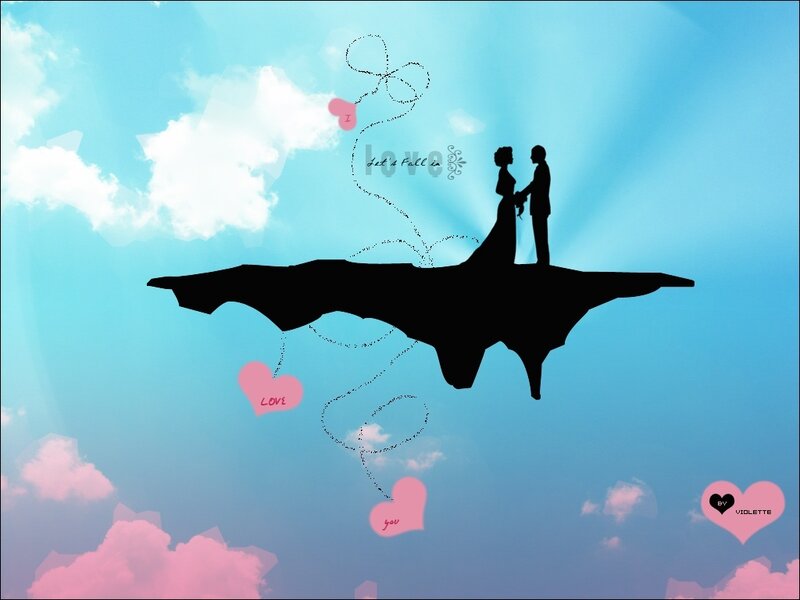 Silhouette Couple on Cloud