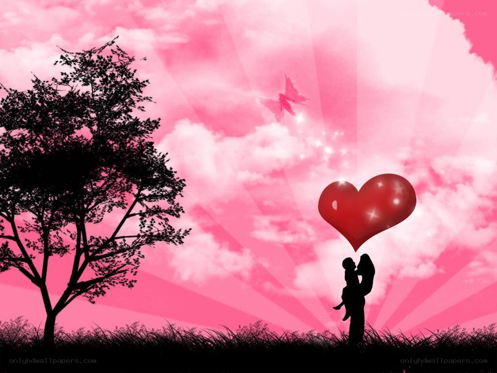 silhouette couple with heart