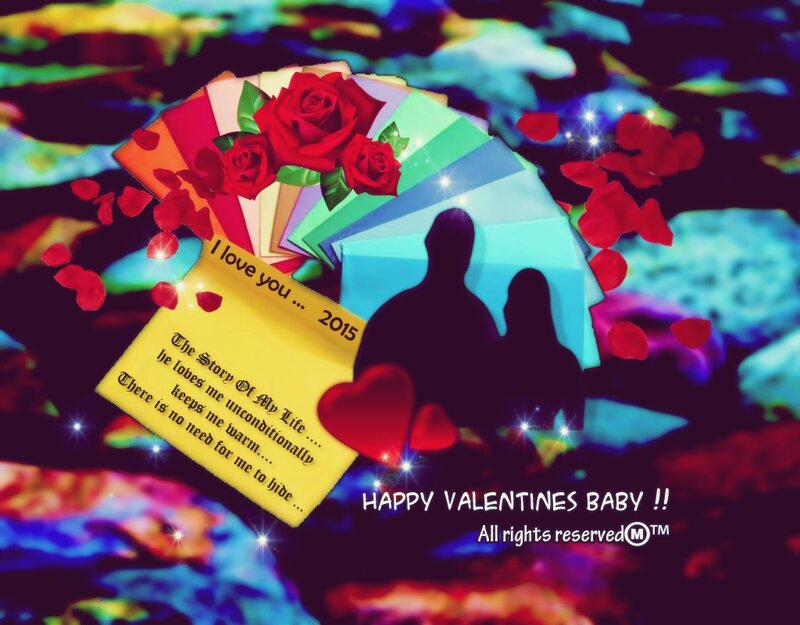 Silhouette Couple with Roses — Red