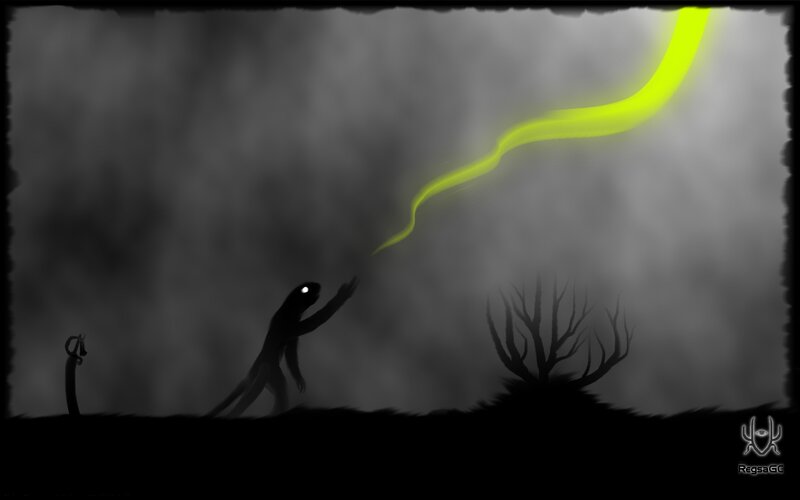 Silhouette Creature Reaching