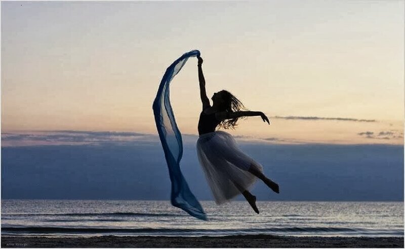 Silhouette Dancer on Beach