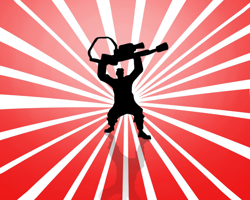 silhouette dancer on red background