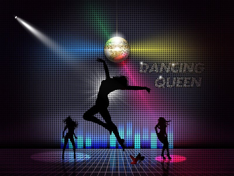 Silhouette Dancers on Stage