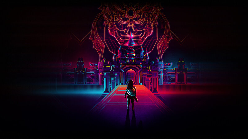 Silhouette Facing Castle
