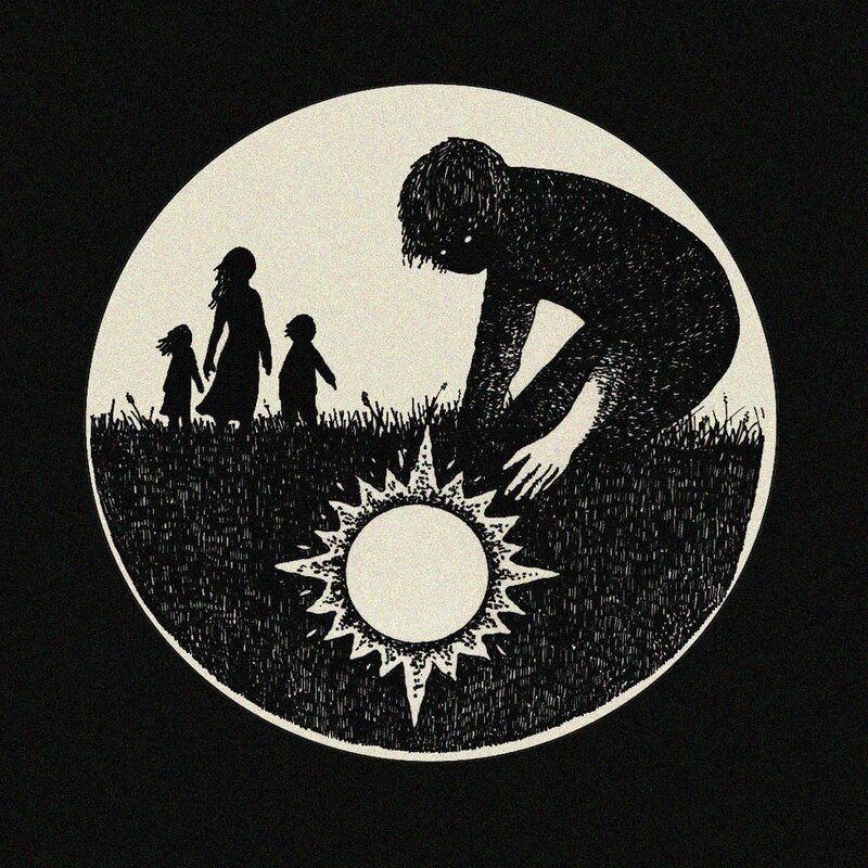 Silhouette Family in Field