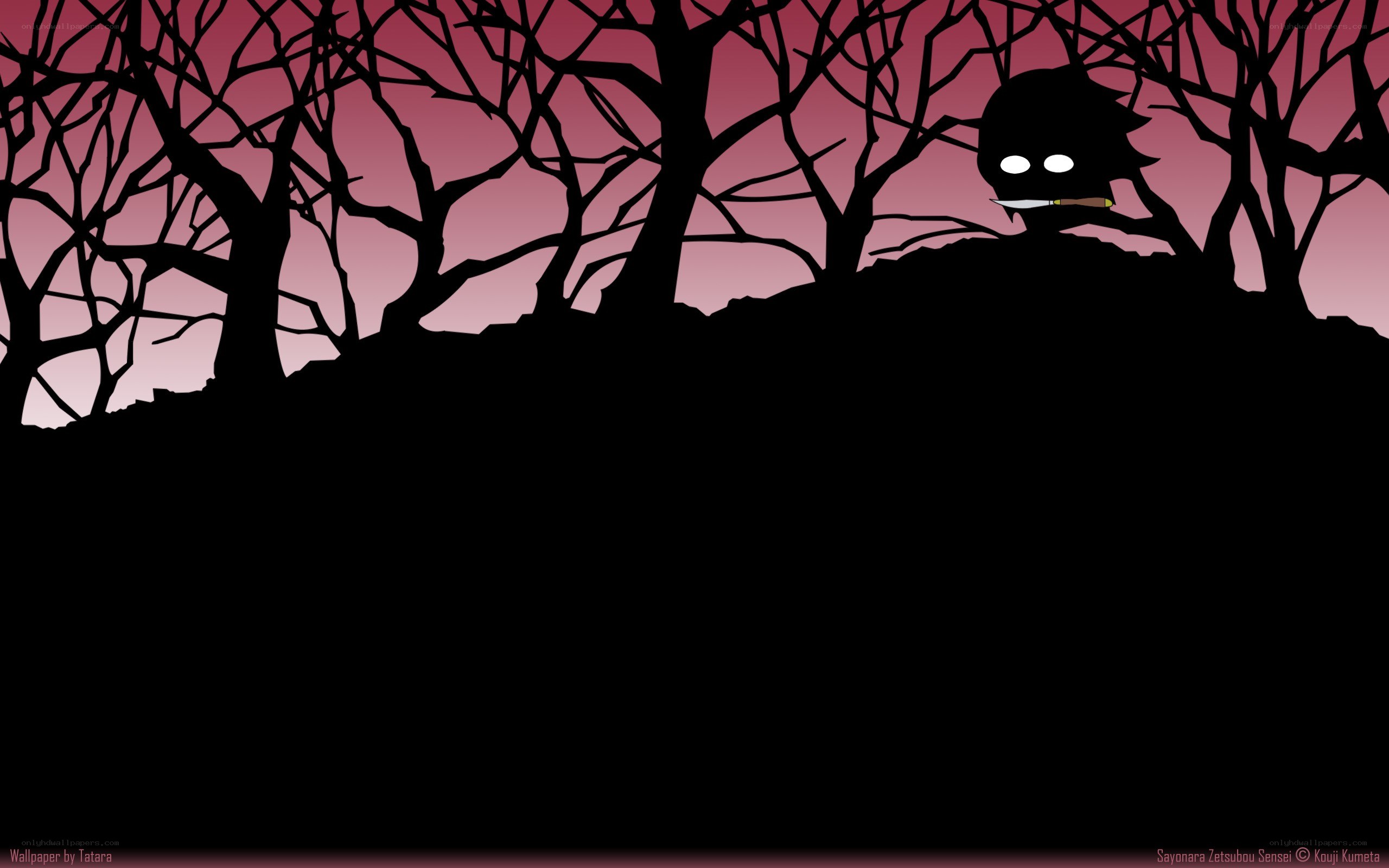 Silhouette figure with knife