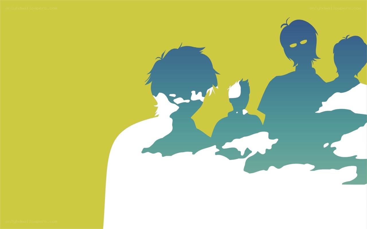 silhouette figures on yellow