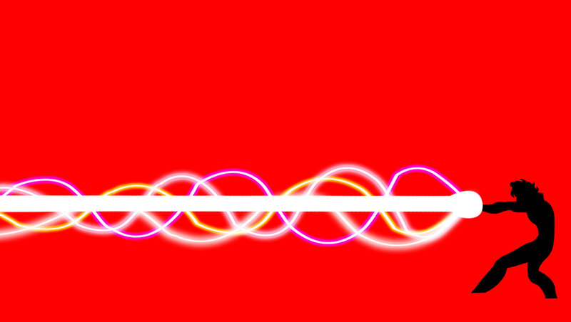 silhouette firing energy beam