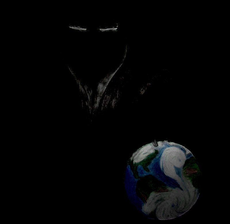 Silhouette Holding Earth