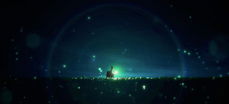 Silhouette Holding Light — Green