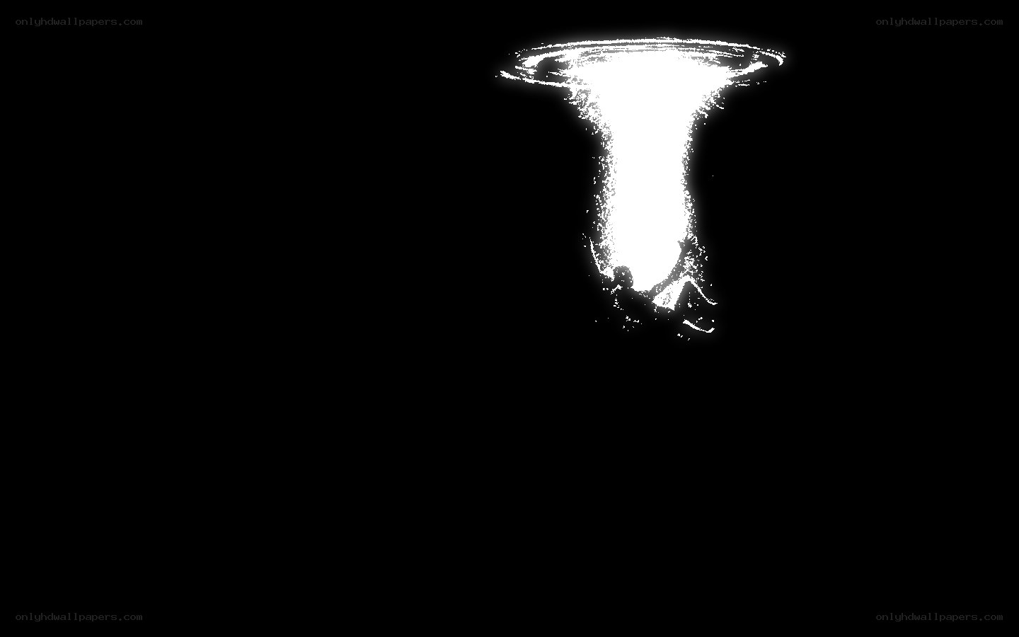 silhouette in a bright vortex
