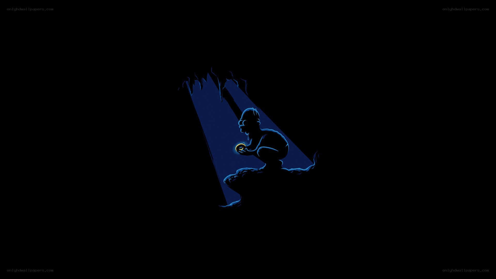 silhouette in a cave