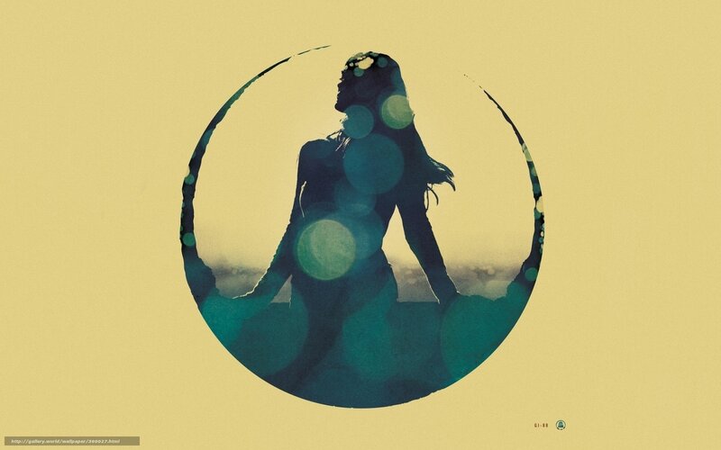 silhouette in a circle