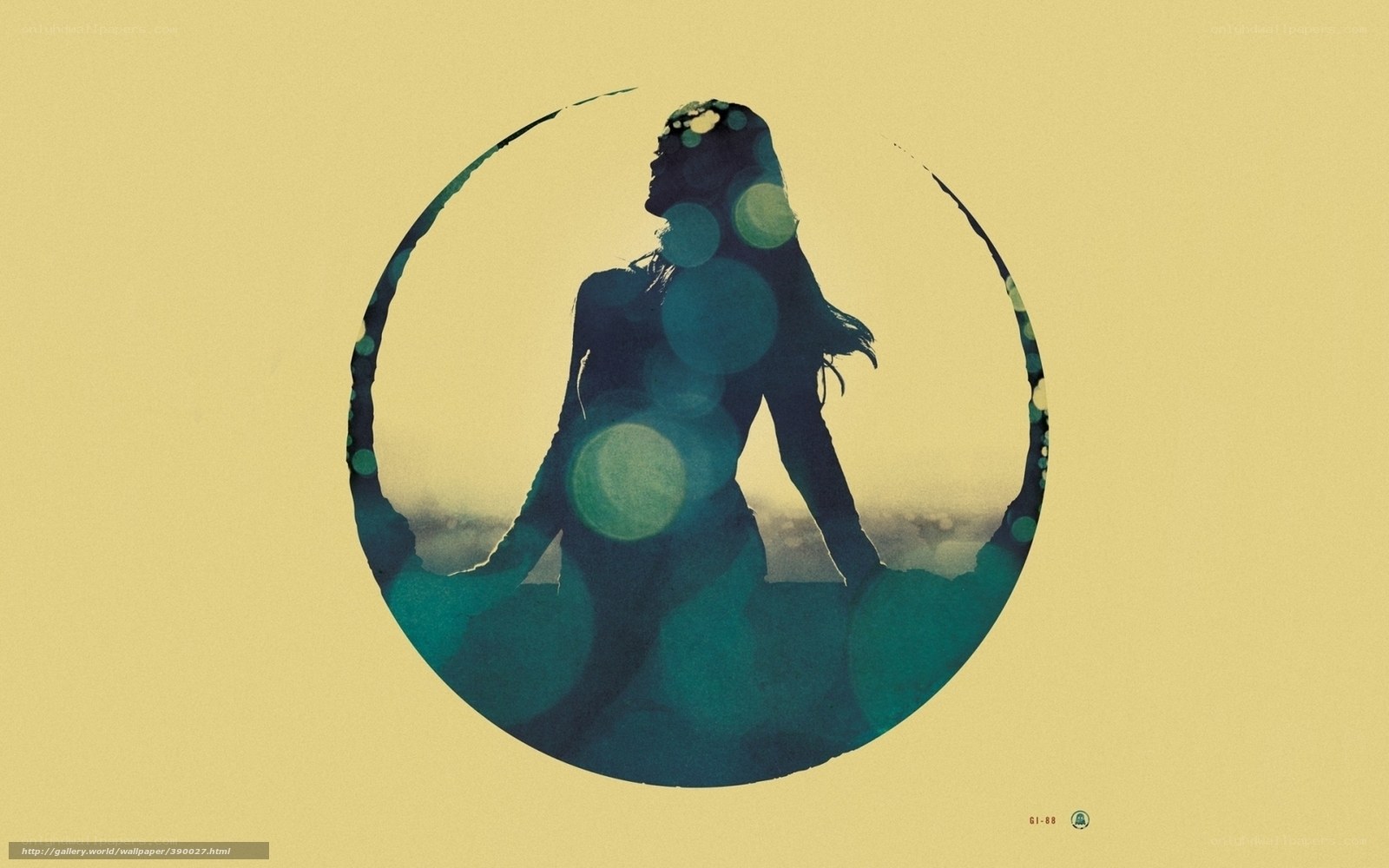 silhouette in a circle