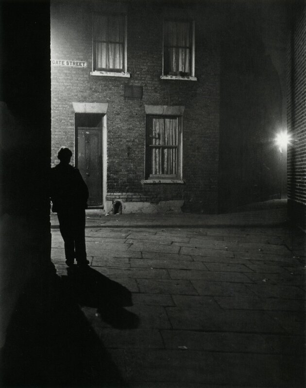 Silhouette in a dark alley