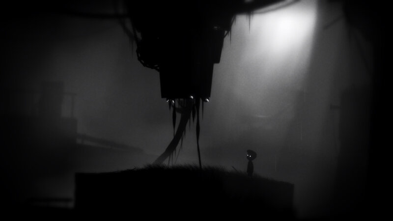 Silhouette in a dark industrial world