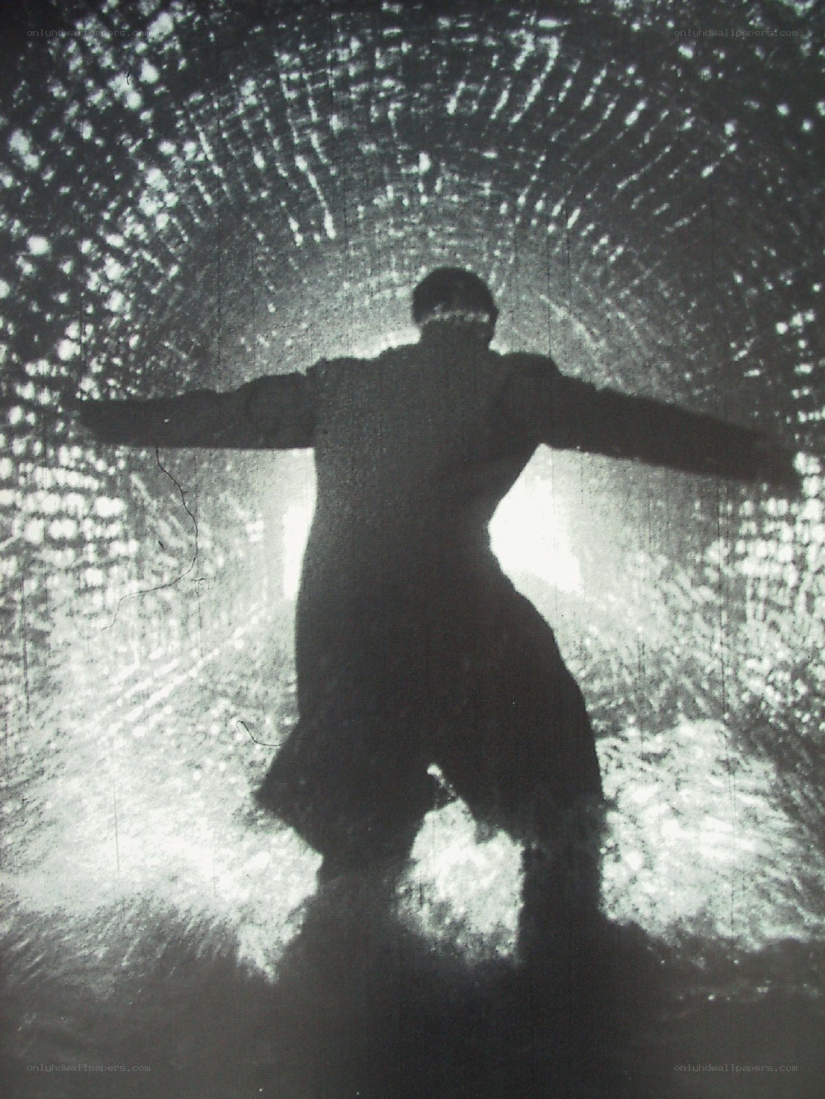 silhouette in a tunnel