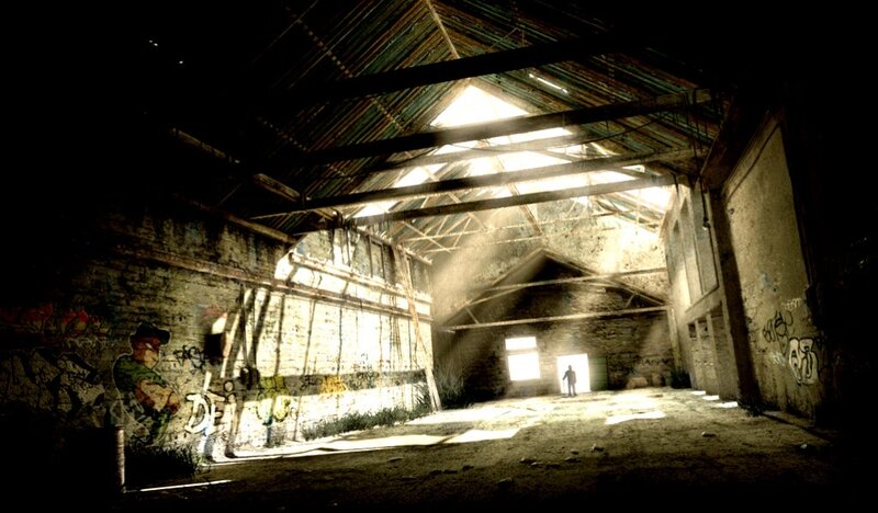 Silhouette in Abandoned Building